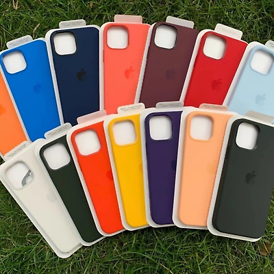 #ad New Silicone Case With MagSafe For Apple iPhone 14 13 12 15 Pro Max Cover $14.78