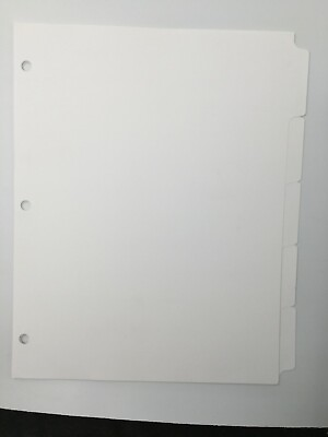 #ad 1000 WRITE ON or Copy Index dividers 200 sets of 5th cut 3 hole punched $96.96