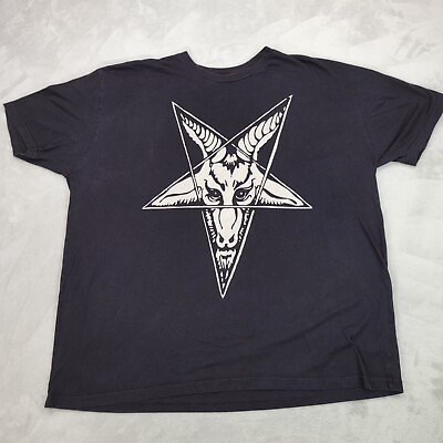 #ad Black Craft Cult Shirt Mens XXXL Black Crew Gothic Goat Star Devil BCC Adult 3XL $22.89