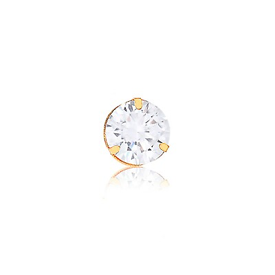 #ad Solitaire Cubic Zirconia 8 mm Pendant 18k Solid Gold Pendant for Necklace Women $83.99