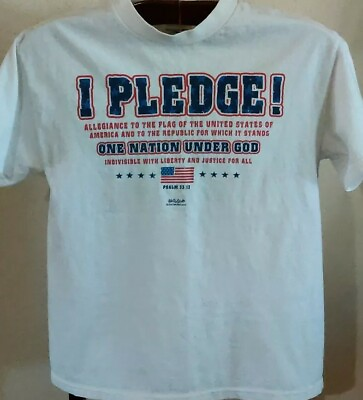 #ad I Pledge Allegiance To The Flag Of The... T Shirt Mens Medium Made In USA $13.00