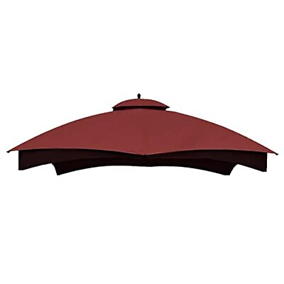 #ad Outdoor Replacement Canopy Top Double Tier Gazebo Roof Cover for Lowe#x27;s Allen... $124.43