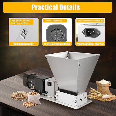 #ad 110V Electric Grinder Mill Grain Corn Wheat Feed Flour Dry Wet Cereal Machine $163.59