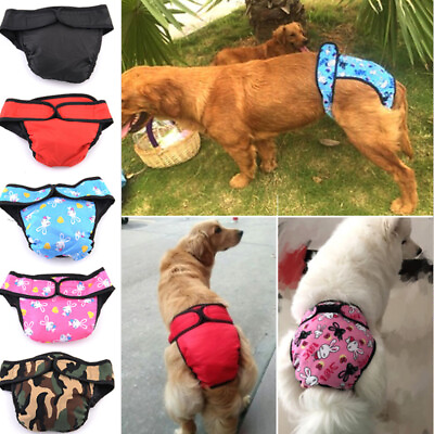 #ad Pet Dog Puppy Diaper Pants Nappy Physiological Sanitary Panties Underwear Female $6.59