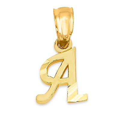 #ad Dainty Solid Gold Initial Pendant Available in 10k or 14k $55.79
