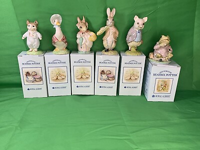 #ad The World Of BEATRIX POTTER Royal Albert Figurines lot Of 6 Original Boxes $199.99