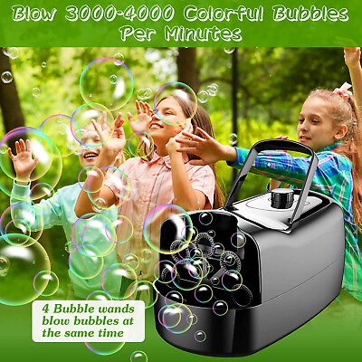 #ad Automatic Bubble Maker Machine Adjustable Blower for Birthday Party Wedding $28.95