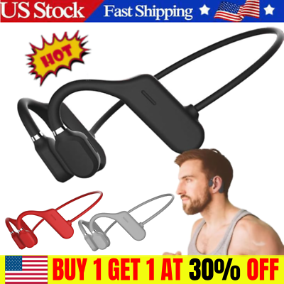 #ad NEW Inductivv Bone Conduction Headphones Bluetooth Wireless Heads Soundrevv US $19.99