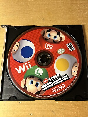 #ad New Super Mario Bros. Wii Disc Only Tested Ships Free $29.99