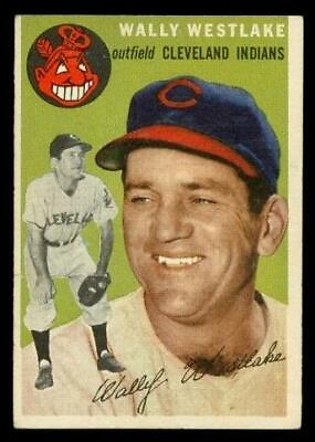 #ad Vintage 1954 Baseball Trading Card TOPPS #92 WALLY WESTLAKE Cleveland Indians $14.59