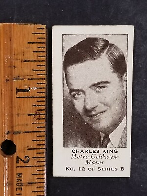 #ad 1940#x27;s CHARLES KING movie star card MCLELLAN STORES SERIES B #12 FREE Samp;H 12622 $14.99