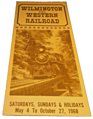 #ad 1968 WILMINGTON AND WESTERN RAILROAD TIMETABLE $20.00