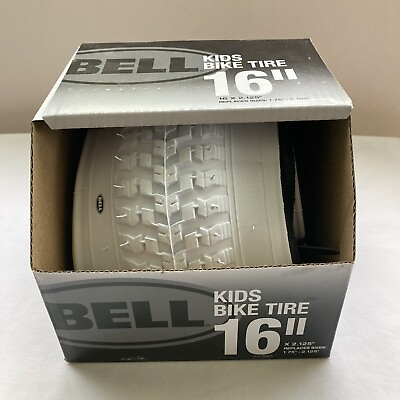 #ad Bell Kids Bike Tire White 16quot; x 2.125quot; Replaces 1.75quot; 2.125quot; Brand New Sealed $10.00