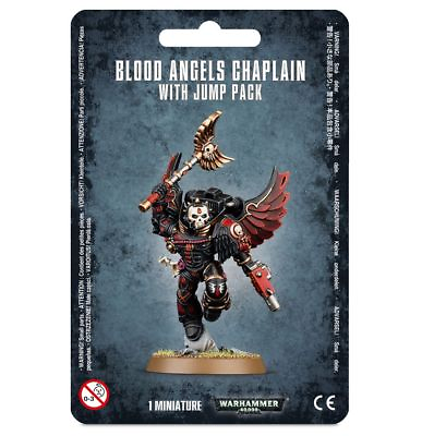 #ad Blood Angels Chaplain with Jump Pack Space Marines Warhammer 40K NIB Blister $28.05