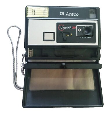 #ad Ansco Disc HR 30 Camera w Sensor Flash Motor Drive Vintage Retro Photo Works $15.00