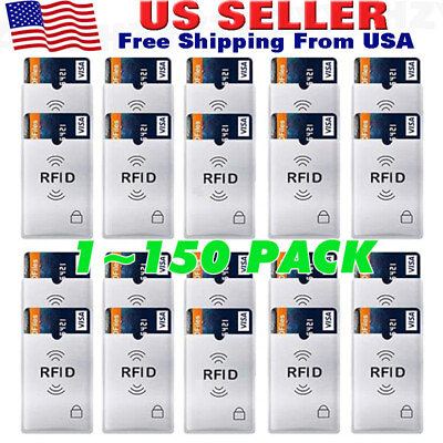#ad New Anti Theft Credit Card Protector RFID Blocking Safety Sleeve Shield USA $23.49