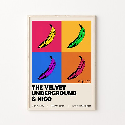 #ad Andy Warhol Banana Print Pop Art Print The Velvet Underground And Nico Poster $44.00