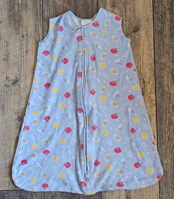 #ad Baby Boy HALO SLEEPSACK Wearable Blanket 0 6 M 10 18 lbs Blue Sports Football $12.67