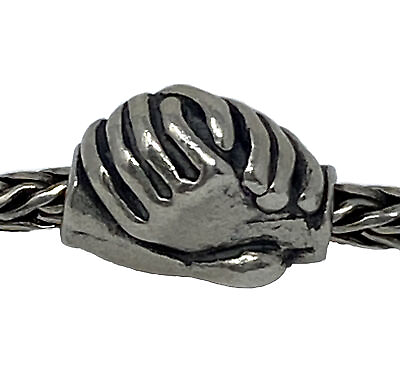 #ad Authentic Trollbeads Friendship Sterling Silver Bead Charm 11426 New $39.99