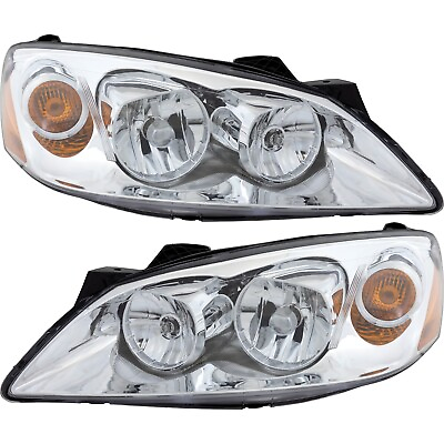 #ad Headlight Set For 2005 2010 Pontiac G6 Driver and Passenger Side w bulb $115.98
