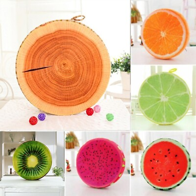 #ad Chair Cover Pillow Fruit Shape Outdoor Decoration Plush Round High Quality $14.13