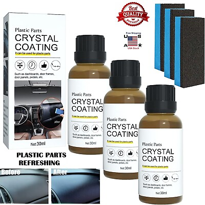 #ad 3× Plastic Parts Crystal Coating Car Refresher Agent Maintenance Accessories Set $10.89