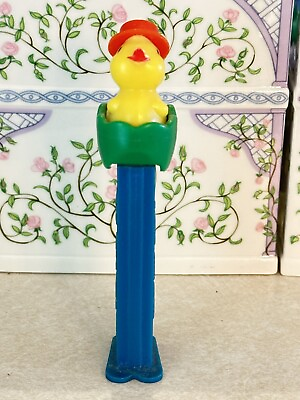 #ad #ad PEZ Vintage Easter Chick In Egg With Hat Green Blue Red $5.00