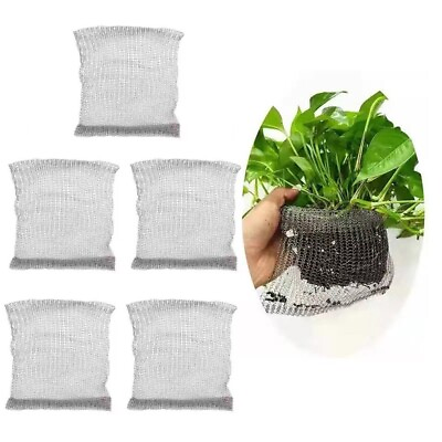 #ad Protective Stainless Steel Wire Mesh for Plant Roots 5 Pcs Size 5 Gallon $31.03