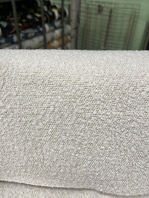#ad Restoration Hardware Ivory Boucle Upholstery Fabric By The Yard $20.00