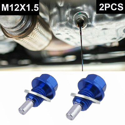 #ad M12X1.5 Engine Magnetic Oil Drain Plug Screw Bolt Oil Drain Sump Nut For Toyota $7.88