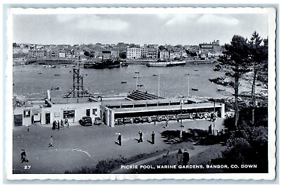 #ad 1962 Pickie Pool Marine Gardens Bangor Co. Down Northern Ireland Postcard $14.98