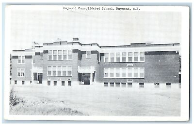 #ad c1940#x27;s Raymond Consolidated School Building Raymond New Hampshire NH Postcard $29.95