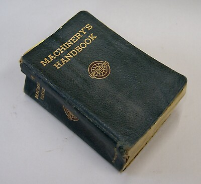 #ad Machinery’s Handbook 14th edition 1951 Green cover thumb tab sections L 5253 $19.55