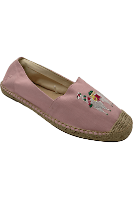 #ad Joules Embroidered Canvas Espadrille Shelbury Pink $24.99