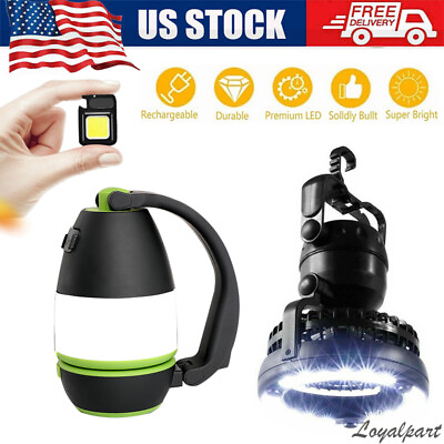 #ad 3 IN 1 USB Portable LED Flashlight Rechargeable Camping Tent Light Lantern Lamp $9.95
