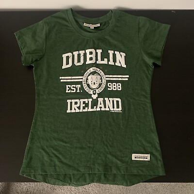 #ad Dublin Ireland Girls Womens Ladies T Shirt Green Size Small 10 $8.00