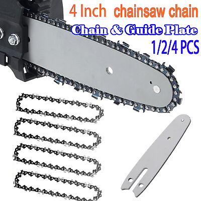 #ad 1 4Pack 4quot; Electric 28DL Chain Saw Chain Guide .043quot; 1 4quot; Chainsaw Wood Cutter $6.73
