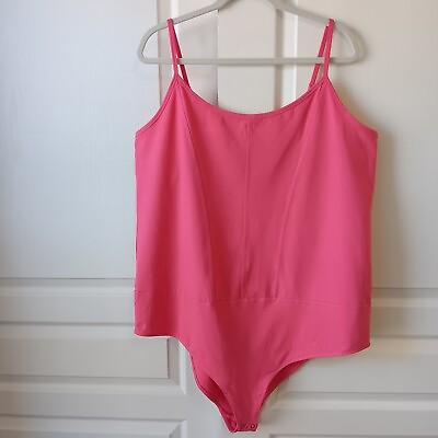 #ad Torrid Women#x27;s Honeysuckle Pink Foxy Scoop Neck Corset Seamed Bodysuit Size 4 $20.00