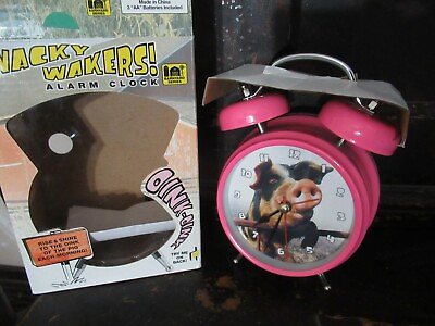 #ad Wacky Wakers Pig Oink Oink Alarm Clock WORKS IN BOX $24.00