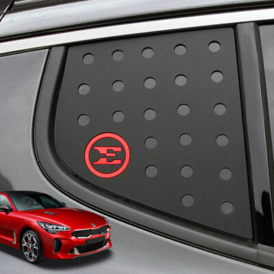 #ad New C Pillar Glass Red Sports Plate Hole E Logo Molding for Kia Stinger 18 22 $76.93