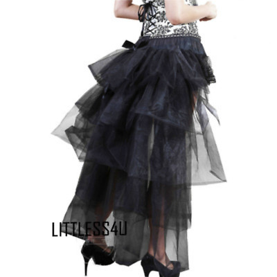#ad Burlesque Steampunk Tulle Bustle Women Tutu Skirt Party Carnival Fancy Dress $23.16