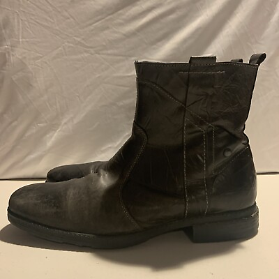 #ad Aldo Boots Mens Size 10 Euro 43 Black Leather F4 $24.99