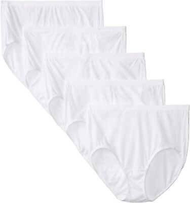 #ad Fruit of the Loom Women#x27;s Plus Size quot;Fit For Mequot; 5 Pack Original Cotton Brief Pa $46.68