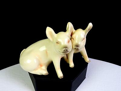 #ad Goebel Germany Signed Porcelain Pink amp; Cream 2 3 4quot; Cuddling Pigs Figurine 1972 $42.47