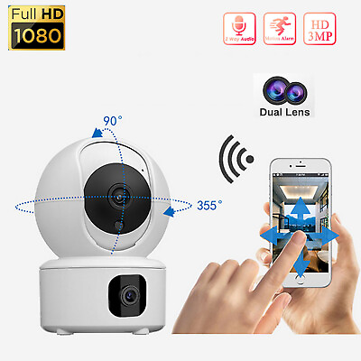 #ad 3MP Wireless 2 Way Audio Security Camera Home WiFi Pan Tilt CCTV IP System $29.99