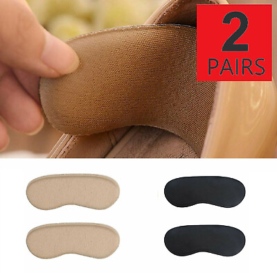 #ad 2 Pairs Fabric Shoe Pads Inserts Cushion Liner Grip Back Heel Inserts Insoles $2.99