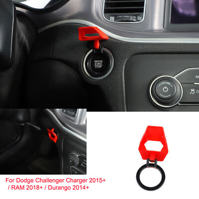 #ad RED ABS One button Start Cover Trim For Dodge Challenger Charger 2015 RAM 18 $16.37
