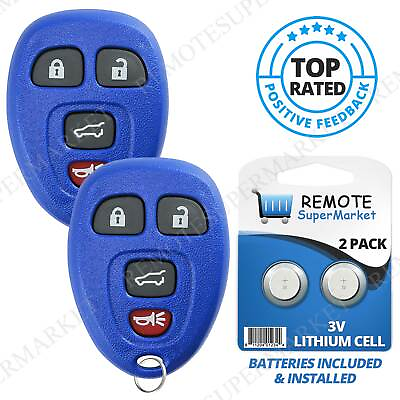 #ad 2 Replacement for 15913416 07 08 09 10 Saturn Outlook Keyless Entry Fob Blue $11.89
