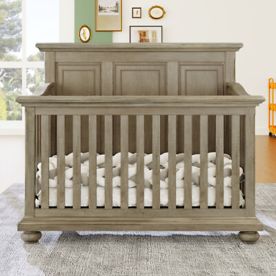 #ad 4 in 1 Convertible Baby Crib Child Toddler Bed Daybed Full Size Bed Nursery Room $499.99