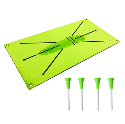 #ad Golf Hitting Mat Indoor Outdoor Practice Rubber Grass Pad Swing Trajectory Pad $14.54